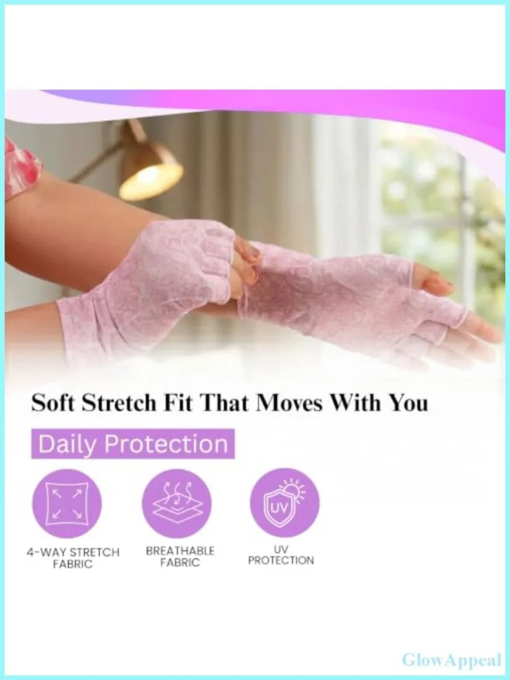 Fingerless Compression Gloves - UV Sun Protection, Driving, Typing